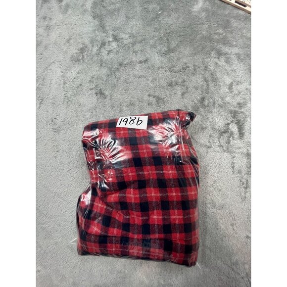 Aeropostale Mens Large Red & Black Plaid Button-Up Shirt Lumberjack Thrashed - Picture 12 of 12